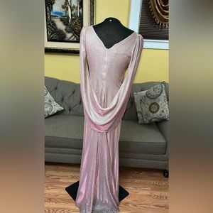 Betsy & Adam Draped Back Gown Size 12